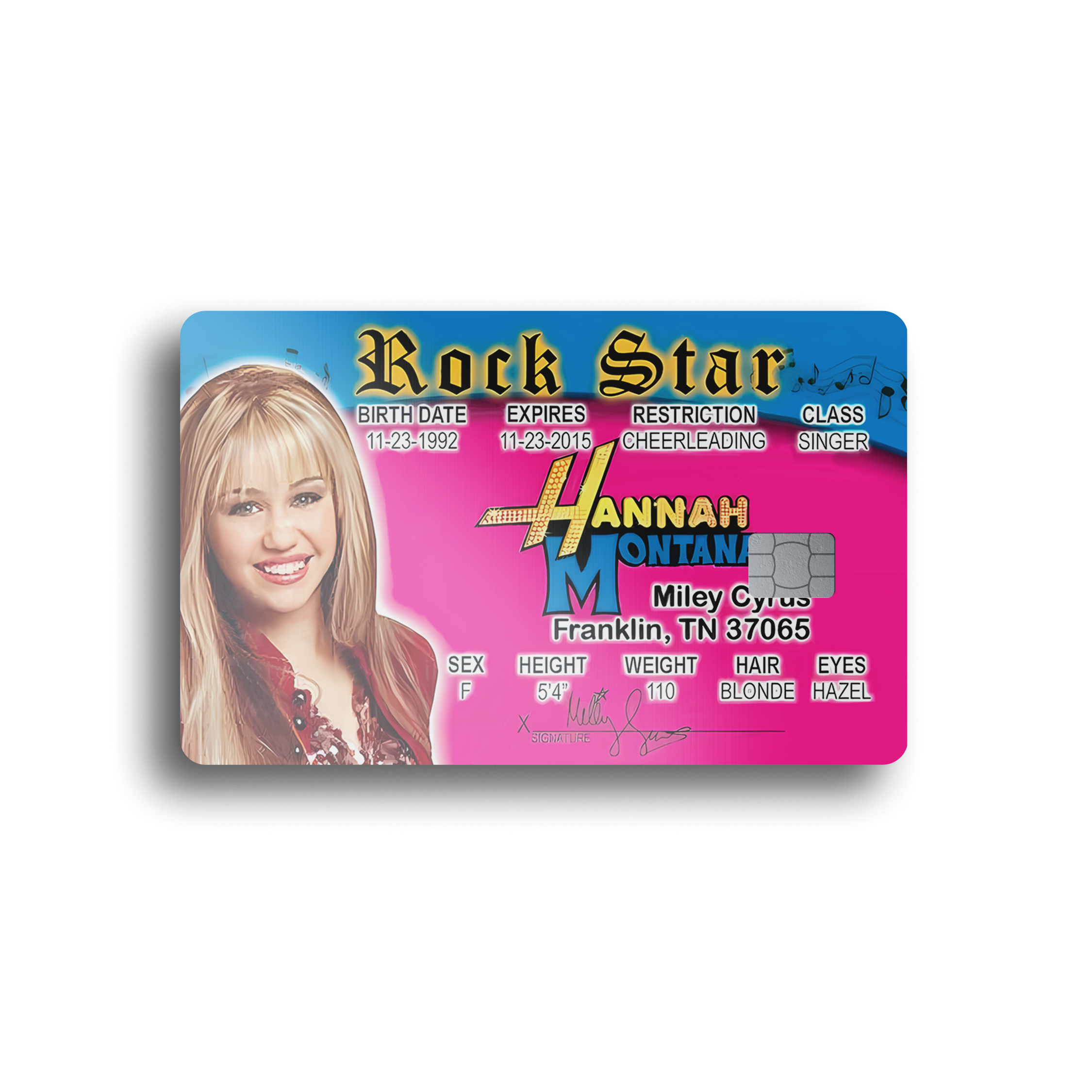 Pop Star ID Card Skin